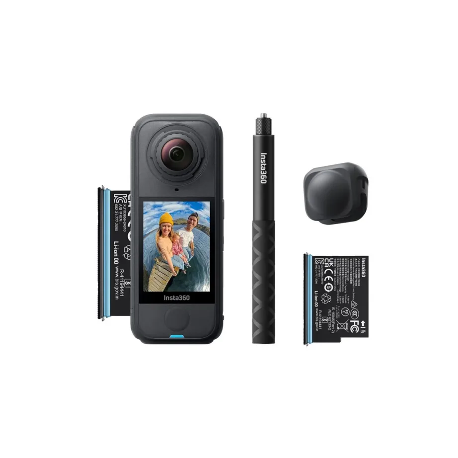 Insta360 X4 Air Starter Bundle CINSAAFA_SE03 8K 360° veekindel kaamera tarvikutega, must, Wi-Fi/Bluetooth, aku 2010 mAh, iOS/Android tugi