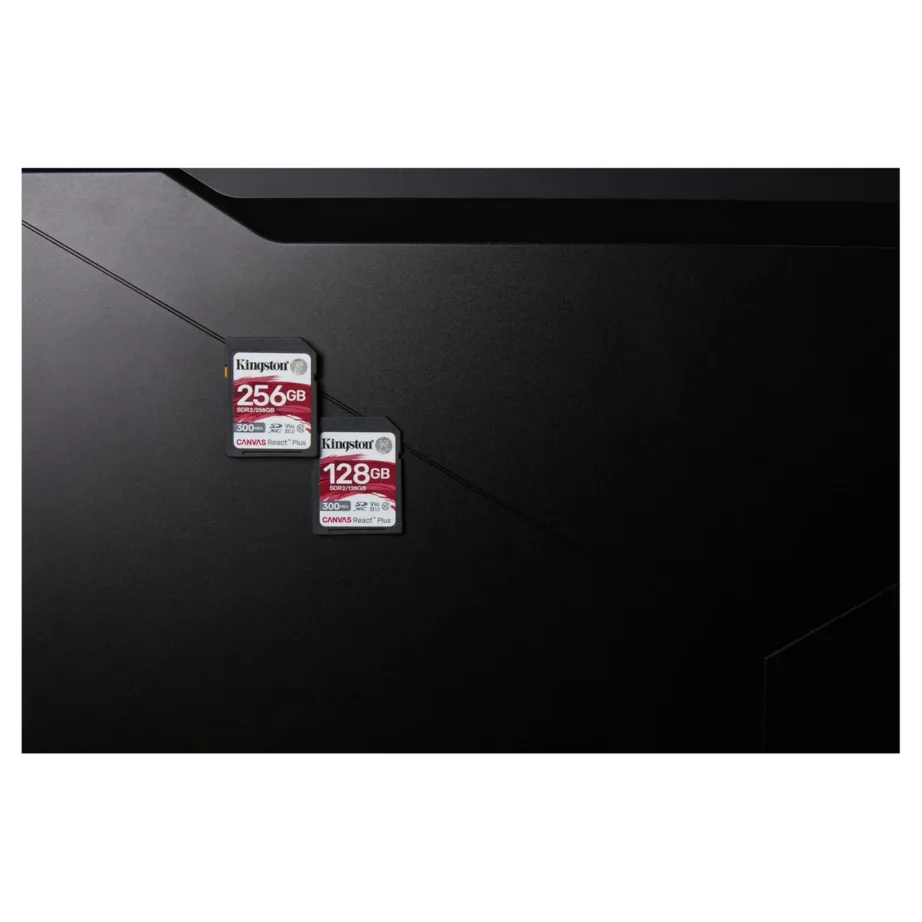 Kingston Canvas React Plus SDR2/128GB 128GB UHS-II V90 SDXC mälukaart 300MB/s lugemiskiirus, 260MB/s kirjutamiskiirus, must – 5