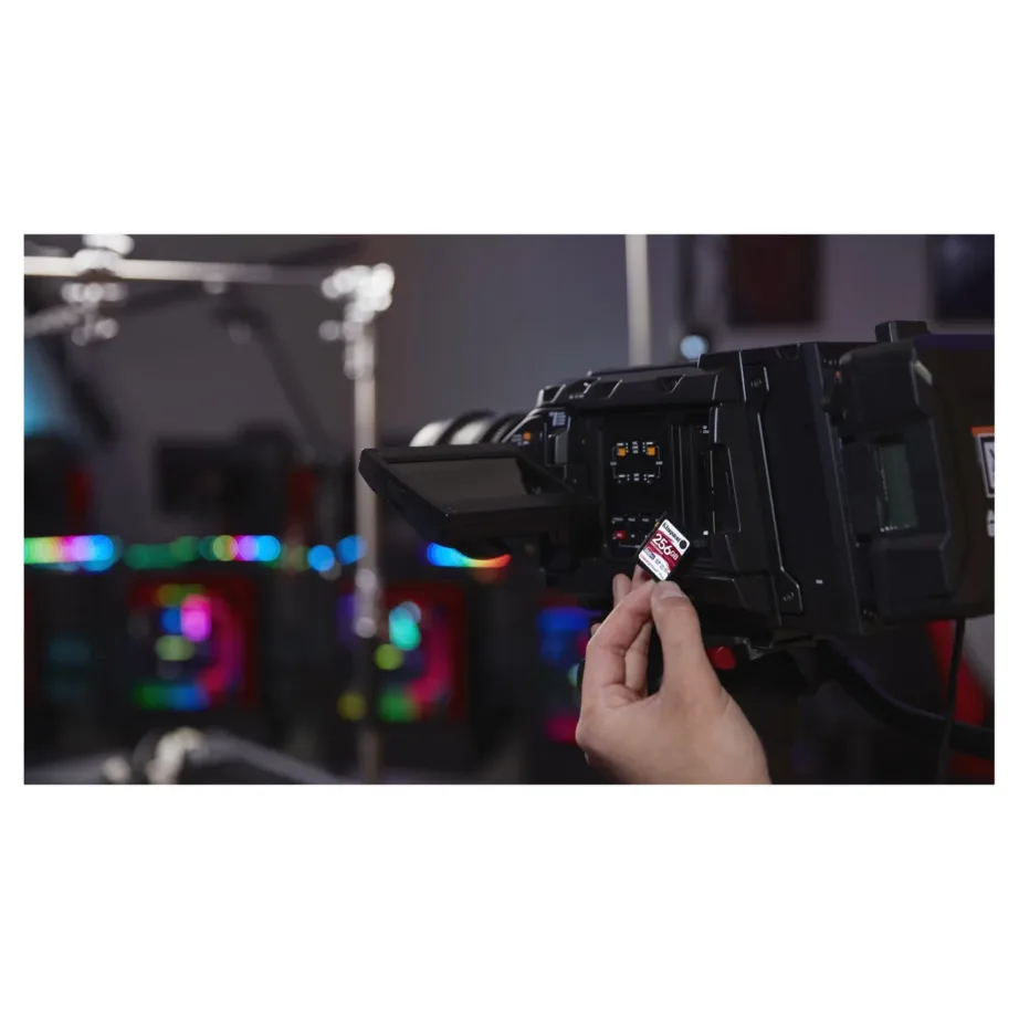 Kingston SDR2/256GB Canvas React Plus 256GB UHS-II V90 U3 SDXC mälukaart 300MB/s lugemine, 260MB/s kirjutamine, must – 5