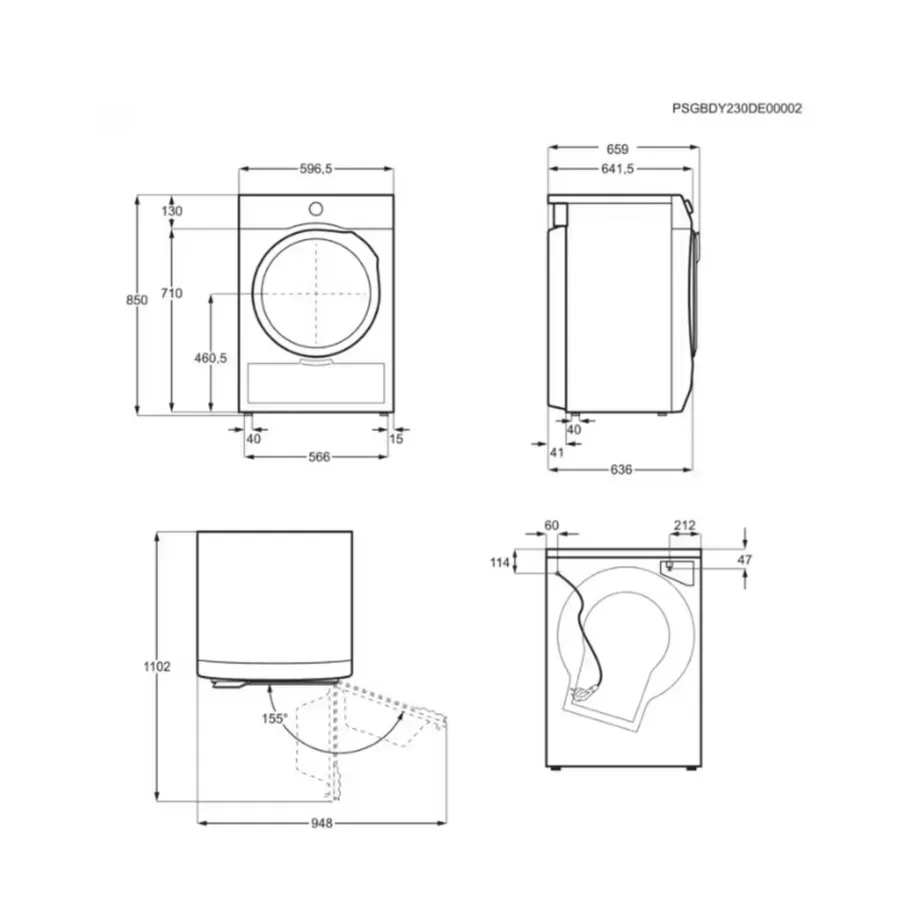Soojuspumbaga kondensatsioonkuivati 9 kg ELECTROLUX EW7D495UE, vaba paigaldus, valge, DelicateCare, Hygiene tsükkel, inverter-mootor, trumlivalgustus, 60 cm – 3