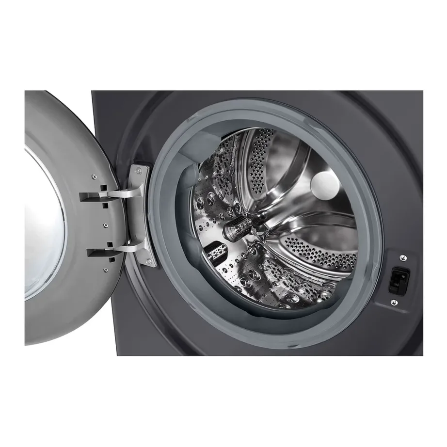 Energiatõhus A-klassi esilaadimine pesumasin LG F2WR508SBM, 8 kg, 1200 p/min, aurufunktsioon, inverter-mootor, 60×47.5×85 cm, must, müra 71 dB, veekulu 48 l, kiirpesu, lapselukk – 3