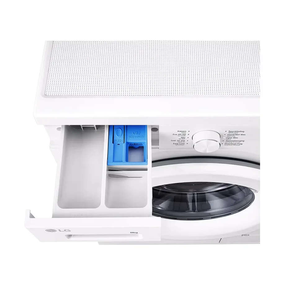 Eeslaetav pesumasin 8 kg A-klassi aurufunktsiooniga LG F4X1008NWH, 1400 p/min, inverter-mootor, 60 cm, valge - 2