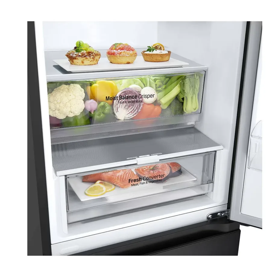 Külmik-sügavkülmik Full No Frost LG GBV3100EEP, alumine sügavkülm, 60 cm, 234/110 l, 35 dB, energiklass E, LED-valgustus, must – 3