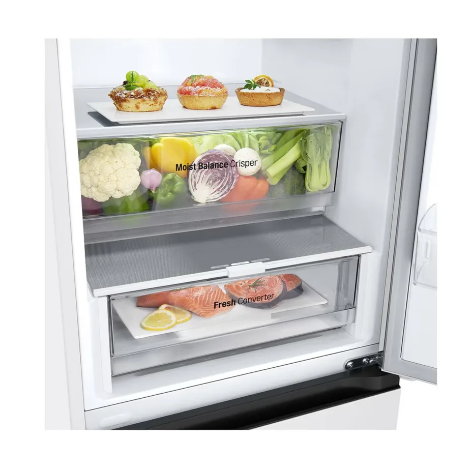 Full No Frost külmik alumise sügavkülmaga LG GBV3100ESW, 234+110 l, E energiamärgis, inverterkompressor, 60 cm, 35 dB, valge - 3