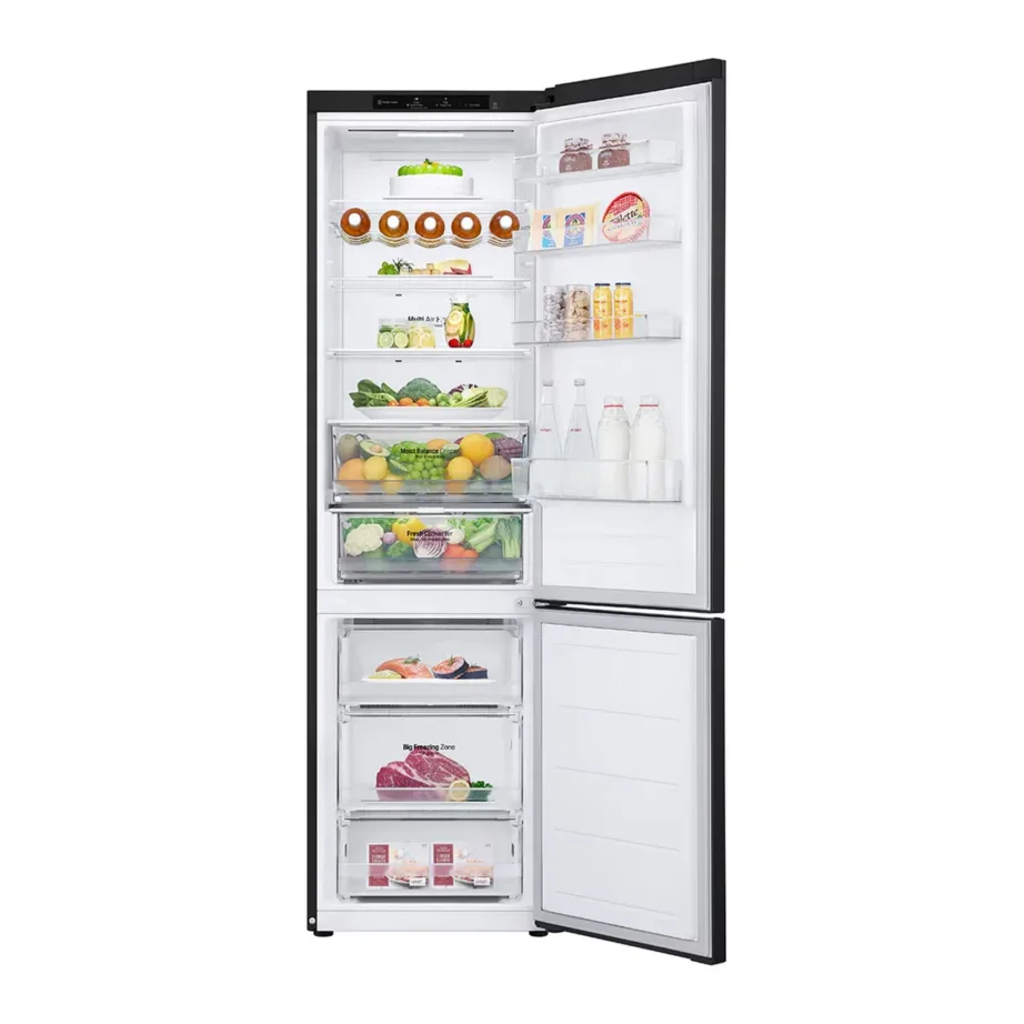 NoFrost külmik alumise sügavkülmaga LG GBV3200DEP, 203 cm, 60 cm lai, 277/110 l, energiaklass D, 35 dB, inverterkompressor, LED-valgustus, must - 2