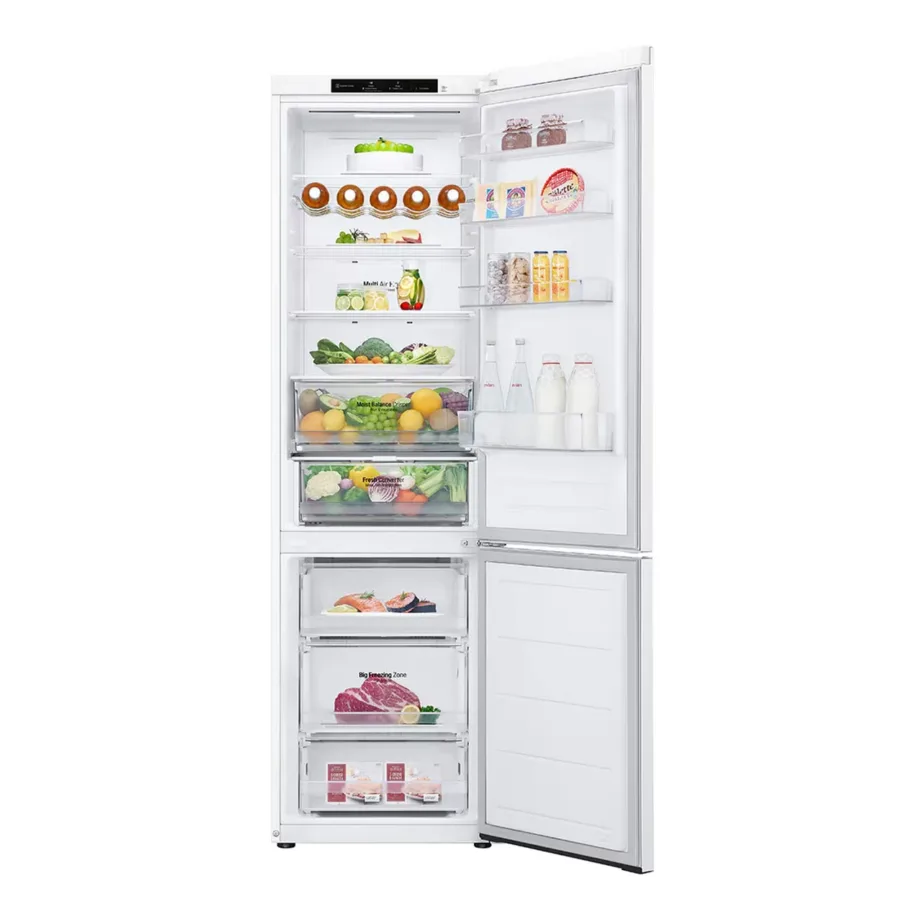 Külmik sügavkülmaga all no frost 60 cm LG GBV3200DSW, 277+110 L, D klass, inverterkompressor, 35 dB, valge, LED-valgustus - 2