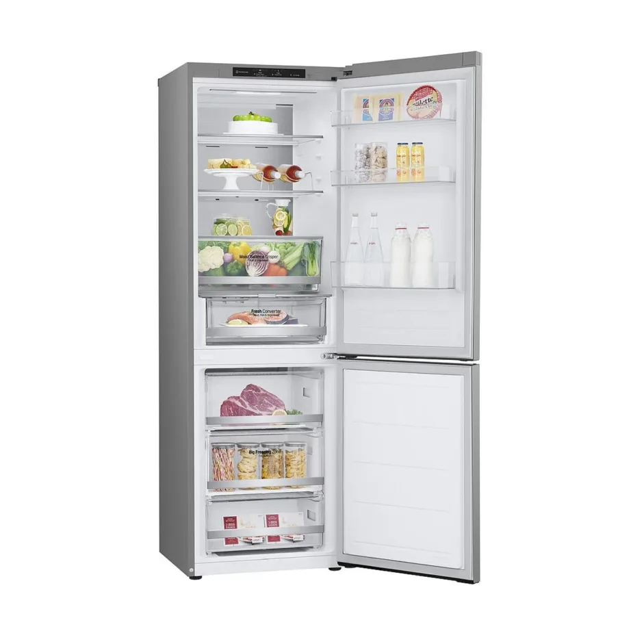 NoFrost külmik alumise sügavkülmaga LG GBV5140CPY, 344 l kogumaht, C energiaklass, 60 cm lai, 35 dB, LED-valgustus, Wi‑Fi, inverterkompressor, hall – 2