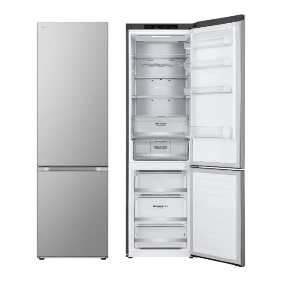 NoFrost külmik alumise sügavkülmaga LG GBV7280CPY 60 cm, 277/110 l, C energiaklass, 35 dB, inverterkompressor, LED-valgustus, 0 °C tsoon, hall