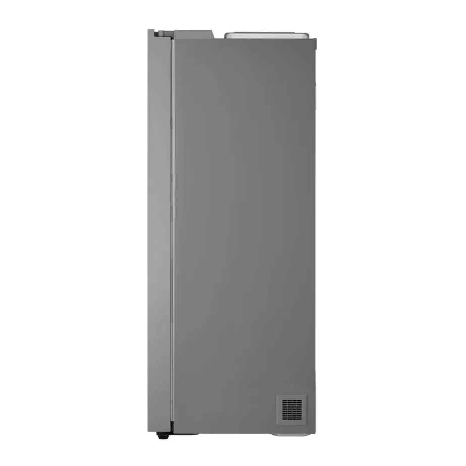 Side by side külmik-sügavkülmik No Frost veepaagiga jäämasinaga LG GSLC41PYPE, 420/221 l, energiklass E, inverterkompressor, LED-valgustus, sisemine puutetundlik LCD, 36 dB, hall, 91.3×73.5×179 cm – 2