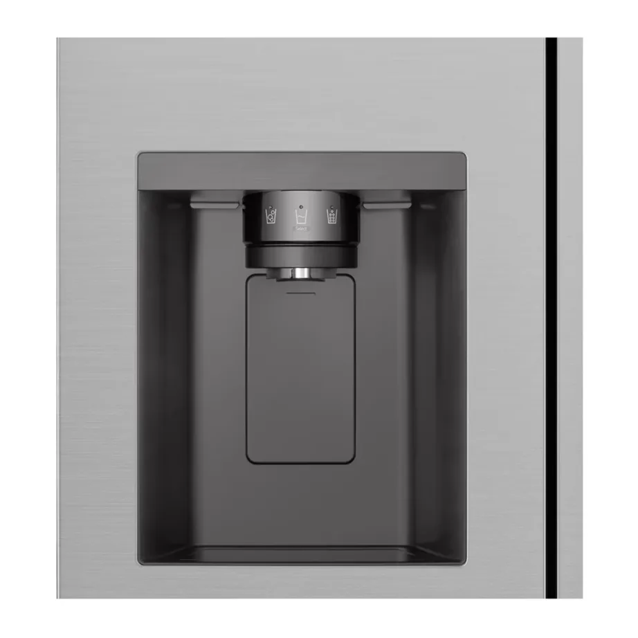 Side by side külmik-sügavkülmik No Frost veepaagiga jäämasinaga LG GSLC41PYPE, 420/221 l, energiklass E, inverterkompressor, LED-valgustus, sisemine puutetundlik LCD, 36 dB, hall, 91.3×73.5×179 cm – 4