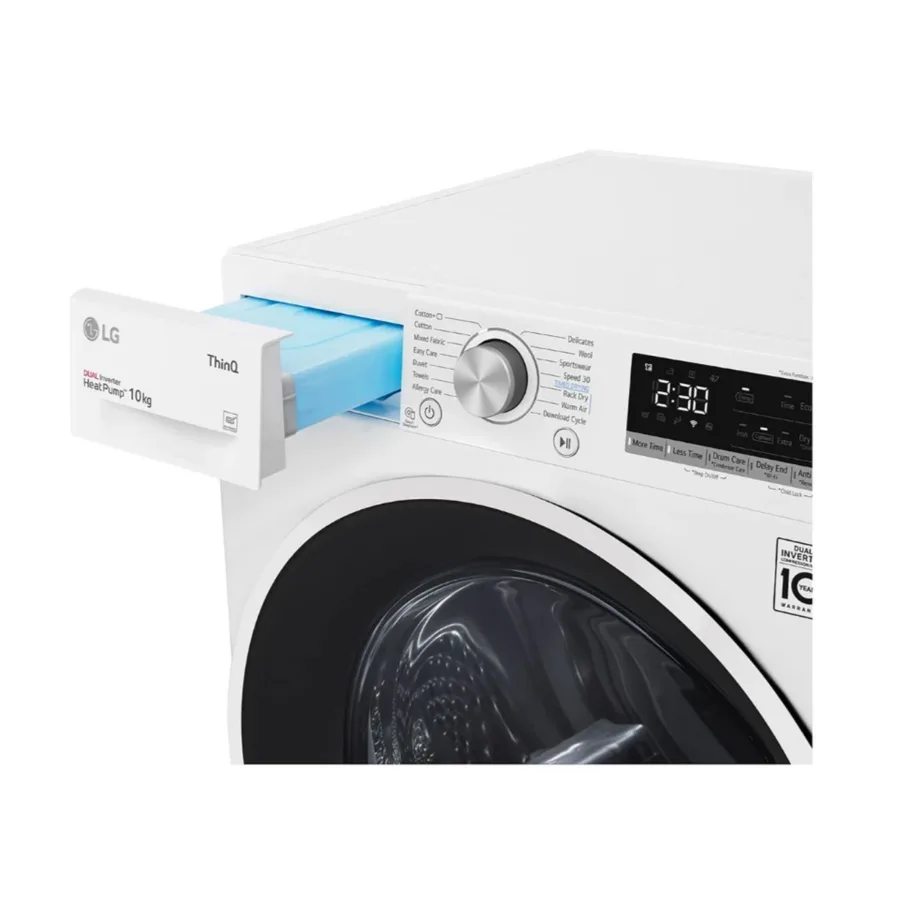 10 kg A+++ soojuspumba kuivati LG RH10V9AV4W, kondensatsioonkuivati, vaba­seisev, 60 cm lai, Wi‑Fi, valge – 4
