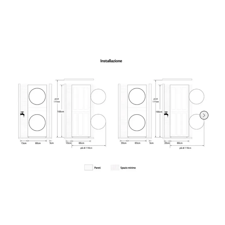 Kuivatiga pesumasin soojuspumbaga 12/10 kg LG WT1210BBF, A-klass pesemisel, C-klass täistsüklil, 1400 p/min, inverter-mootor, Wi‑Fi, kondensaatkuivatus, must, 60x66x165.5 cm – 4