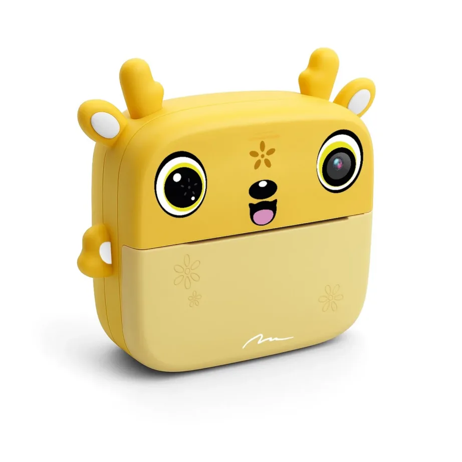 Media-Tech SNAPI MT4108 8MP kollane laste digitaalne kaamera termo printeriga, 2.4″ LCD-ekraan, microSD tugi, 110 × 45 × 99 mm, 1000 mAh aku – 14