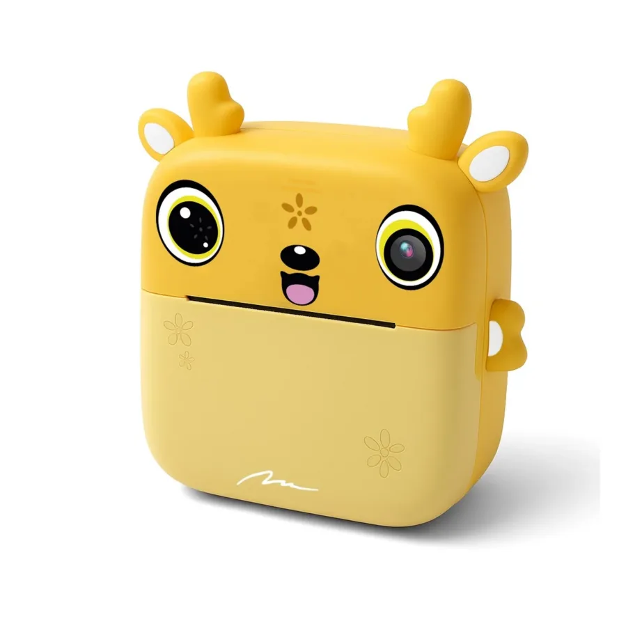 Media-Tech SNAPI MT4108 8MP kollane laste digitaalne kaamera termo printeriga, 2.4″ LCD-ekraan, microSD tugi, 110 × 45 × 99 mm, 1000 mAh aku – 16