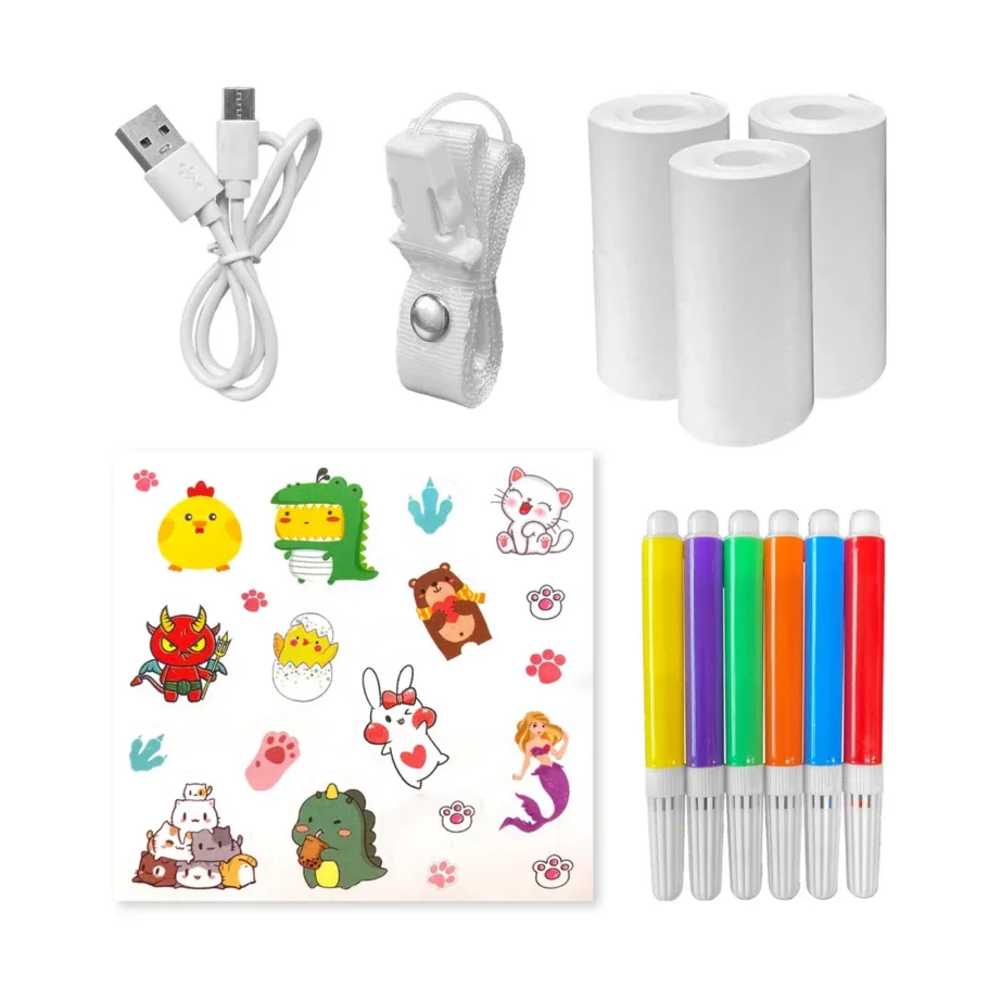 Media-Tech SNAPI MT4108 8MP kollane laste digitaalne kaamera termo printeriga, 2.4″ LCD-ekraan, microSD tugi, 110 × 45 × 99 mm, 1000 mAh aku – 10