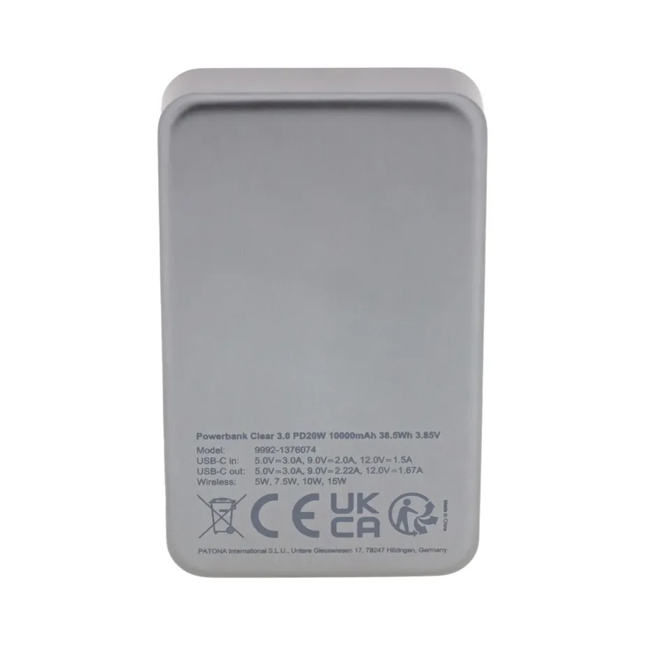 PATONA 9992 10000 mAh LiPo 20W USB-C kiirlaadimisega must akupank 2 seadmele – 6
