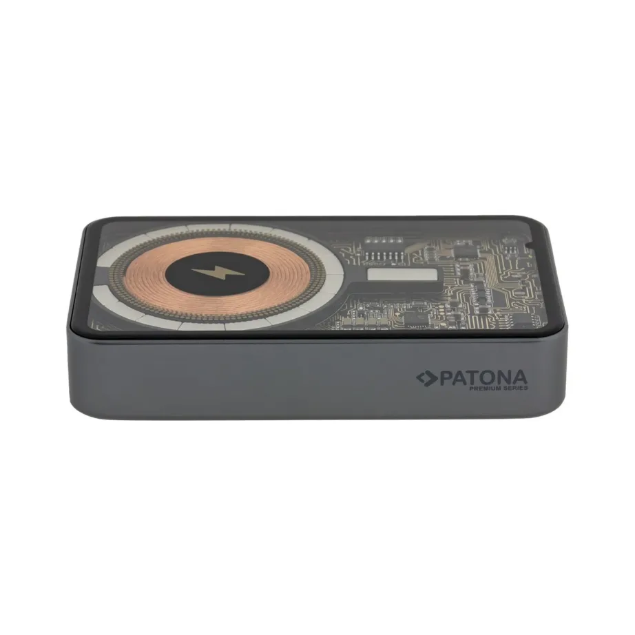 PATONA 9992 10000 mAh LiPo 20W USB-C kiirlaadimisega must akupank 2 seadmele – 7