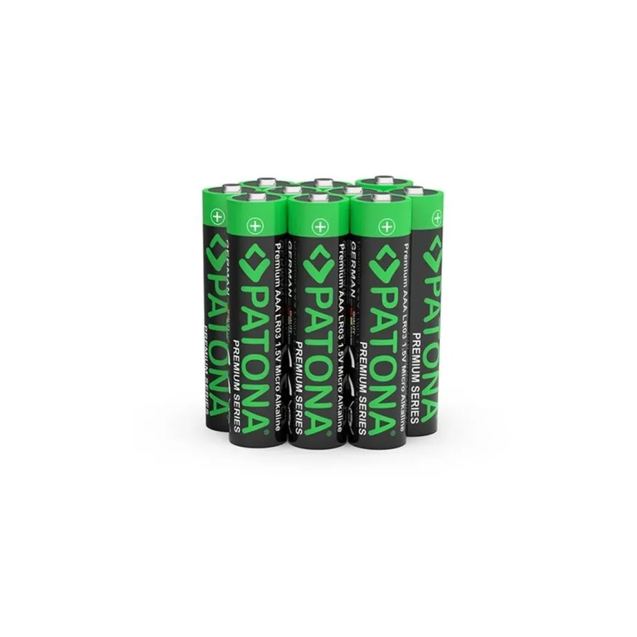 PATONA Premium 4221 10x AAA 1,5V 1400mAh aluselised patareid, roheline/must – 2
