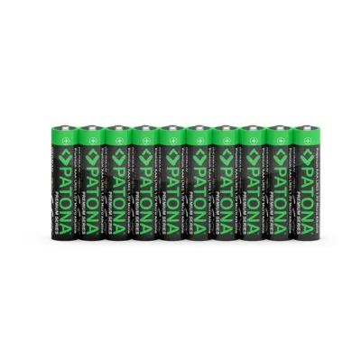 PATONA Premium 4221 10x AAA 1,5V 1400mAh aluselised patareid, roheline/must