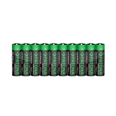 PATONA Premium 4222 10x AA 1,5V leelispatarei 3000mAh must/roheline elektroonikale