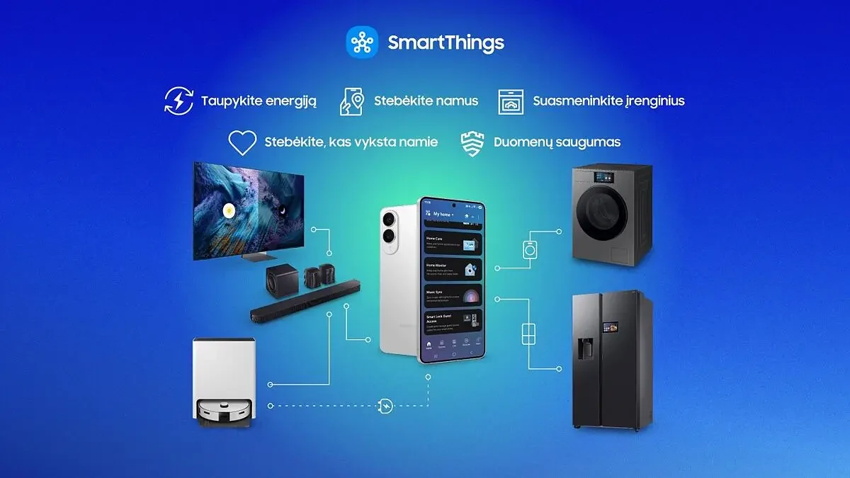 SAMSUNG pesumasin ühendatud SmartThings nutika kodu süsteemiga
