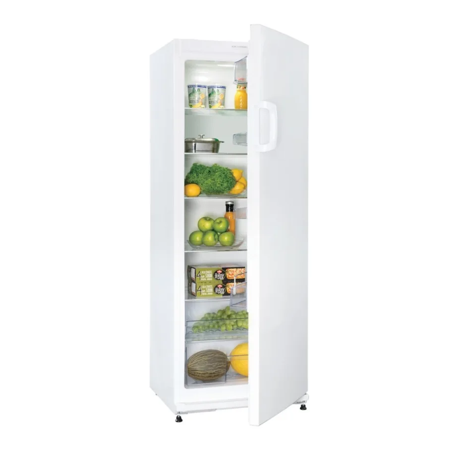 60 cm külmik ilma sügavkülmikuta SNAIGE C31SM-T1002E1, 296 l, E-energiaklass, vabaltseisev, staatiline jahutus, valge, 41 dB, LED-valgustus, pööratavad uksed