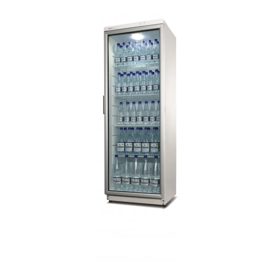 Vitriinkülmik 350 l LED-valgustusega Snaigė CD35DM-S300S, vabatseisev, 173x60x60 cm, energiaklass D, mehaaniline juhtimine, ventilaator, lukustatav uks, valge