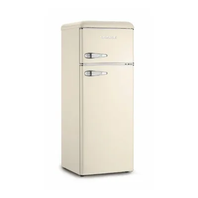 Retro külmik ülemise sügavkülmaga kreemikas SNAIGE FR24SM-PRC30E3, 166/46 L, Less frost, energiaklass E, 39 dB, H 147.5