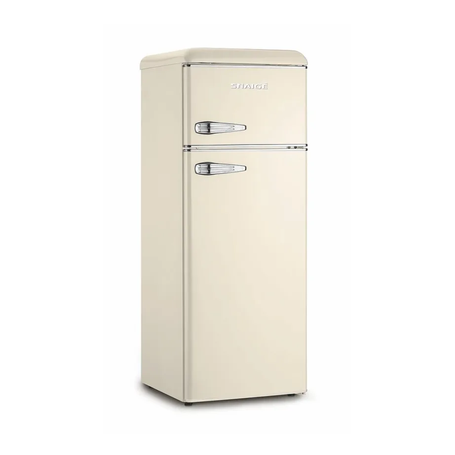 Retro külmik ülemise sügavkülmaga kreemikas SNAIGE FR24SM-PRC30E3, 166/46 L, Less frost, energiaklass E, 39 dB, H 147.5 cm