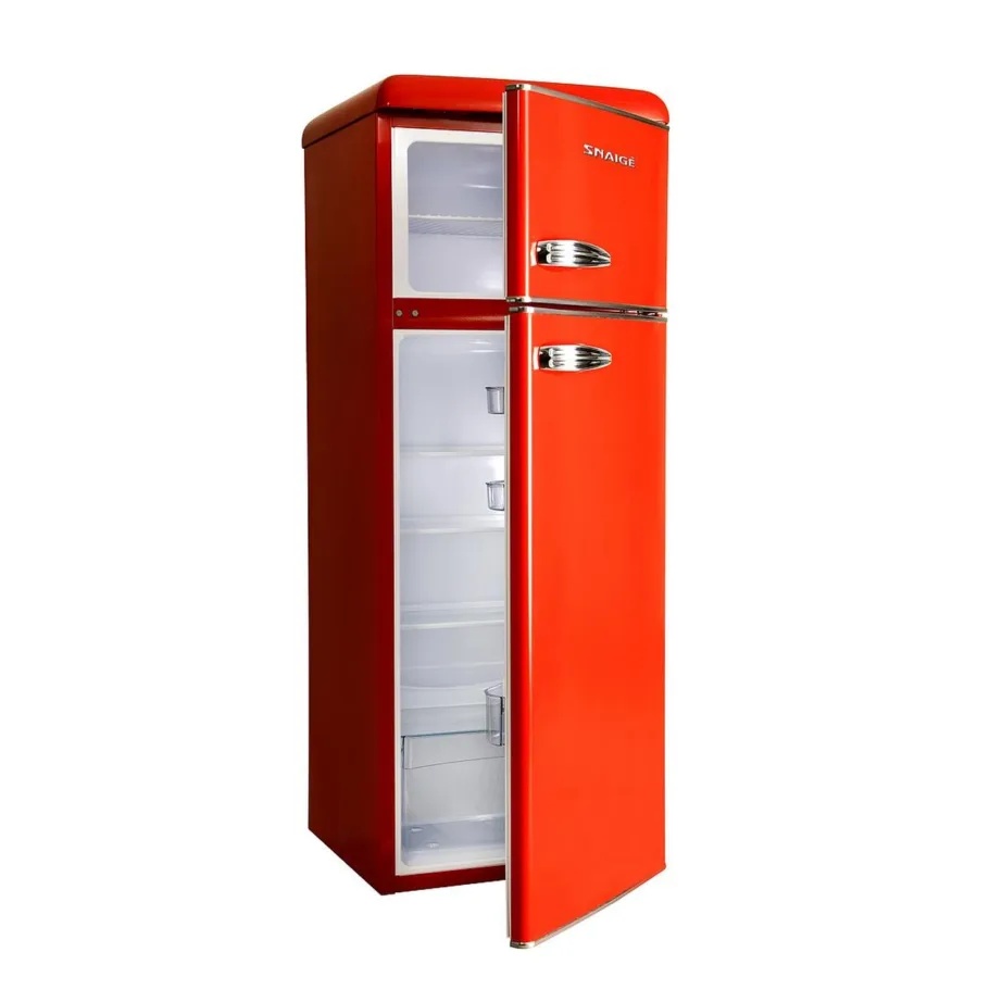 Vabaltseisev külmik ülemise sügavkülmaga SNAIGE FR24SM-PRR50E3, Less Frost tehnoloogia, 162/47 L, energiaklass E, 150 cm, 39 dB, punane