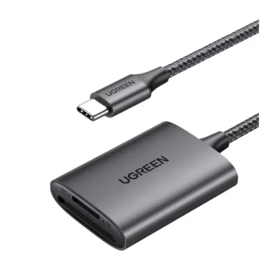 Ugreen CM401 USB-C SD/microSD kaardilugeja 5Gb/s, alumiinium, 56×34×11 mm, hall