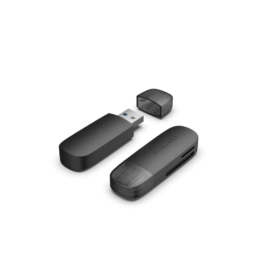 Vention CLGB0 USB 3.0 SD/microSD kaardilugeja, 2 pesaga, must