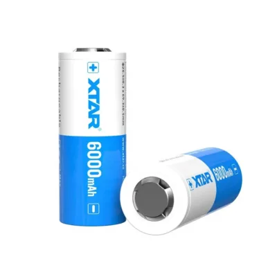 XTAR 26650-6000 6000 mAh 3,6V Li-ion taaslaetav aku, 1 tk, Ø26x69 mm