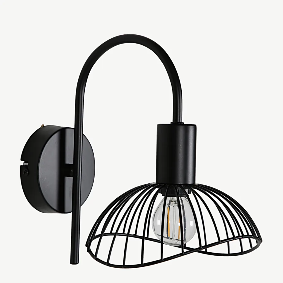 Must metallist seinalamp Elsa, kaasaegne disain – Venture Home, 15521-888