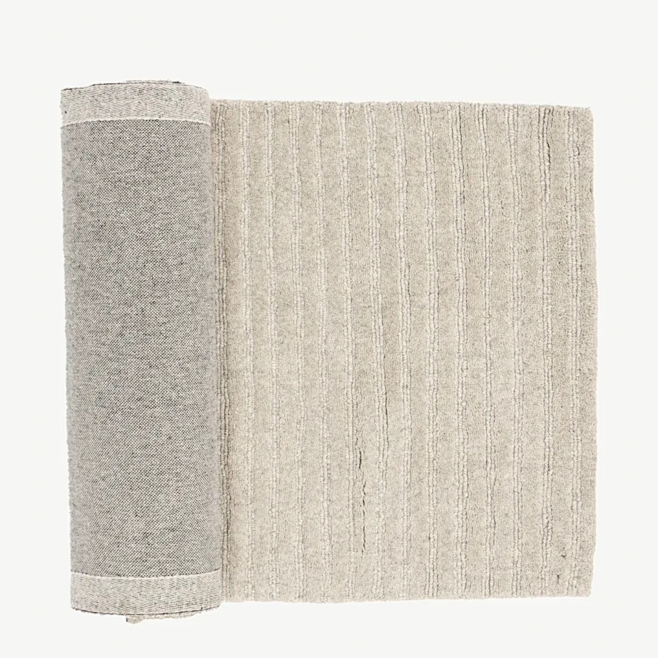 Helehall villasegune esikuvaip Milton, ribimustriga, 200×70 cm, 15988-106 – 3