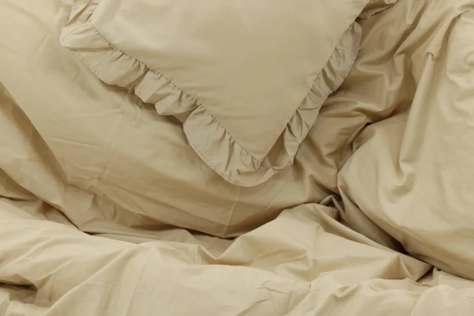 Liivakarva puuvillane voodipesukomplekt kroogitud äärtega Levi (150 × 200 cm), 16013-502 – 3