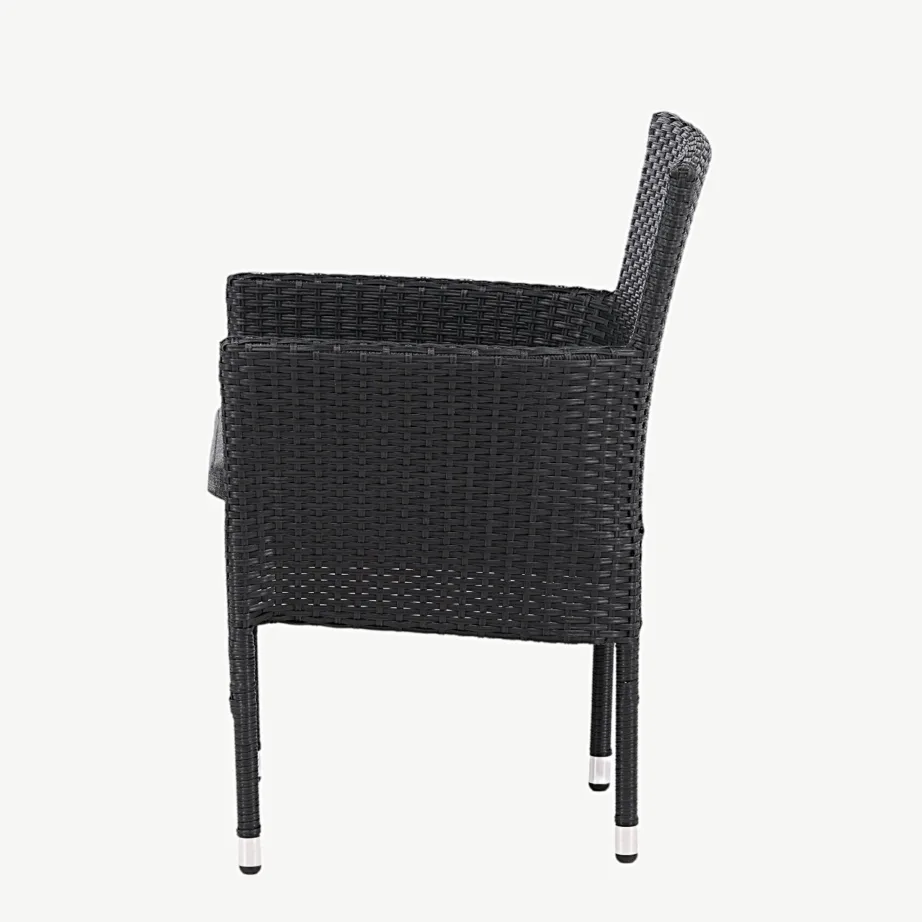 Malina must kunstrotangist virnastatav söögitool halli padjaga, 6011-001 – 5