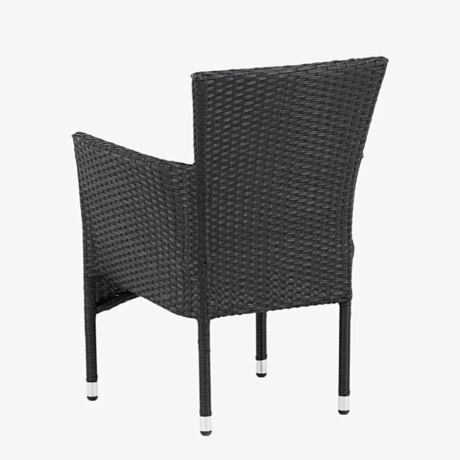 Malina must kunstrotangist virnastatav söögitool halli padjaga, 6011-001 – 7