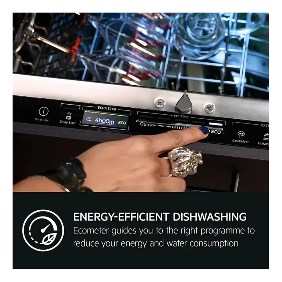 Integreeritav nõudepesumasin õrnale klaasile AEG FSE75737P, 60 cm, 14 nõudekomplekti, B energiaklass, 44 dB, MaxiFlex, SoftGrip ja SoftSpikes, SatelliteClean – 7