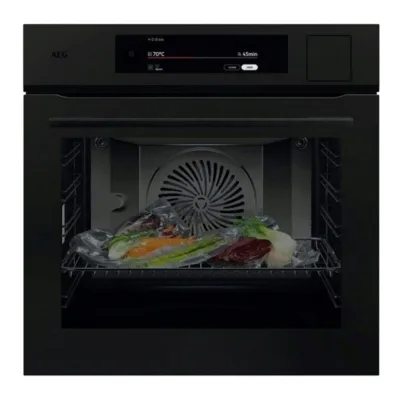 Integreeritav täisauruahi sous-vide ja Wi-Fi-ga AEG NBP9S831AT, 70 l, A++, 60 cm, must matt klaas, puutetundlik