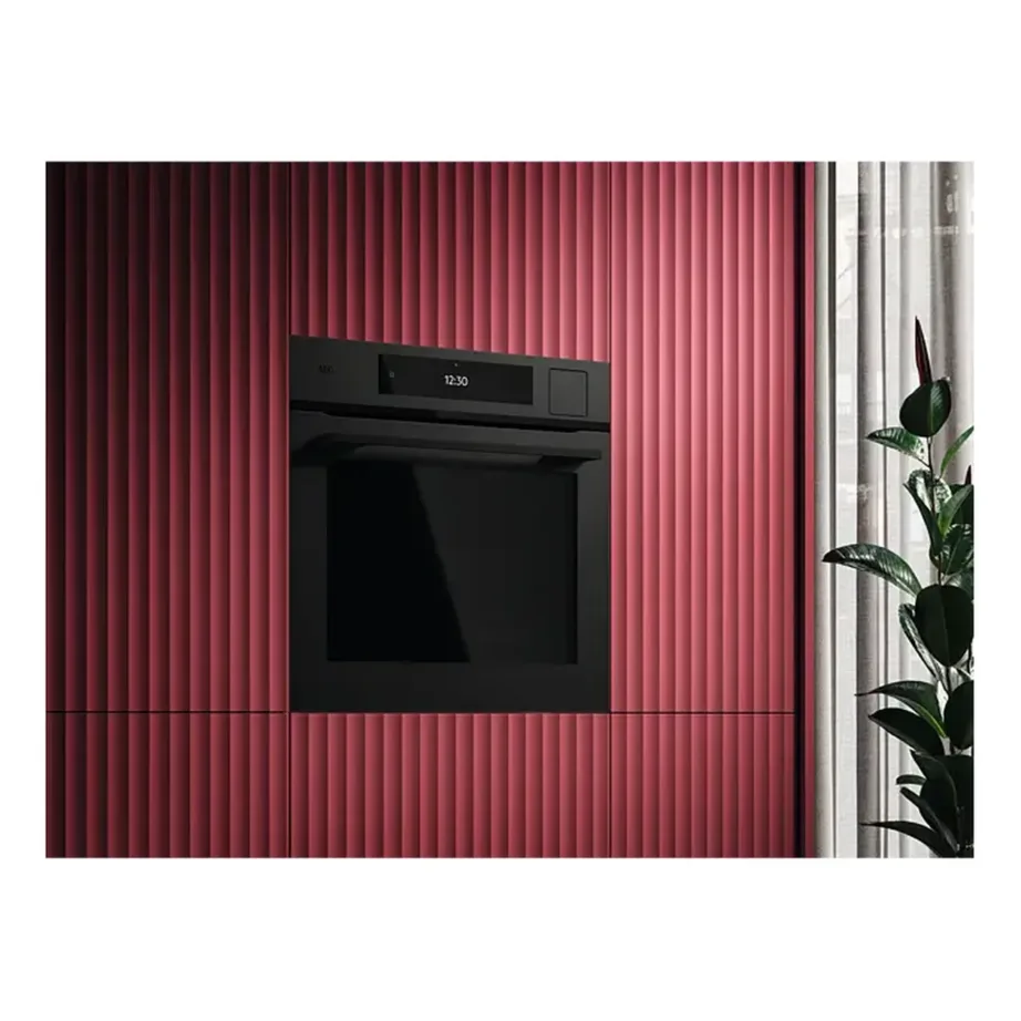 Integreeritav täisauruahi sous-vide ja Wi-Fi-ga AEG NBP9S831AT, 70 l, A++, 60 cm, must matt klaas, puutetundlik juhtpaneel, 28 kuumutusrežiimi, aurupuhastus – 2