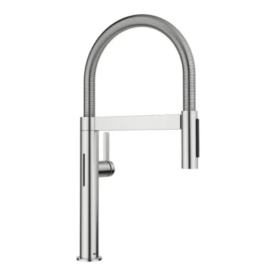 Puutevaba köögisegisti väljatõmmatava voolikuga BLANCO CULINA-S II Mini Senso, PVD UltraResist roostevaba teras,