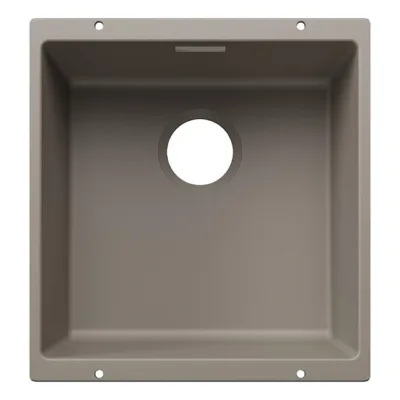 Ühe kausiga tööpinna alla paigaldatav köögivalamu BLANCO Subline 400-U, SILGRANIT, Tartufo, 50 cm aluskapile