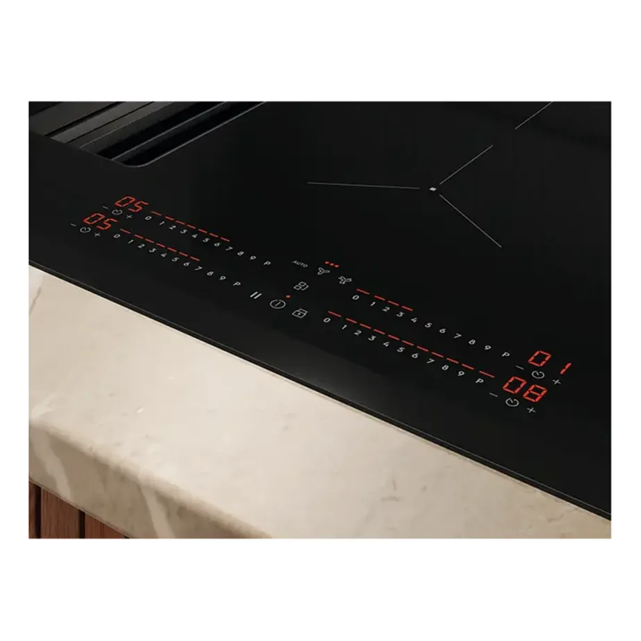 Integreeritav induktsioonpliidiplaat sisseehitatud õhupuhastiga ELECTROLUX ECC8344, 80 cm, 4 tsooni, Bridge-funktsioon, 7350 W, recirkulatsioon või väljatõmme, klaaskeraamiline, puutejuhtimine, must – 12