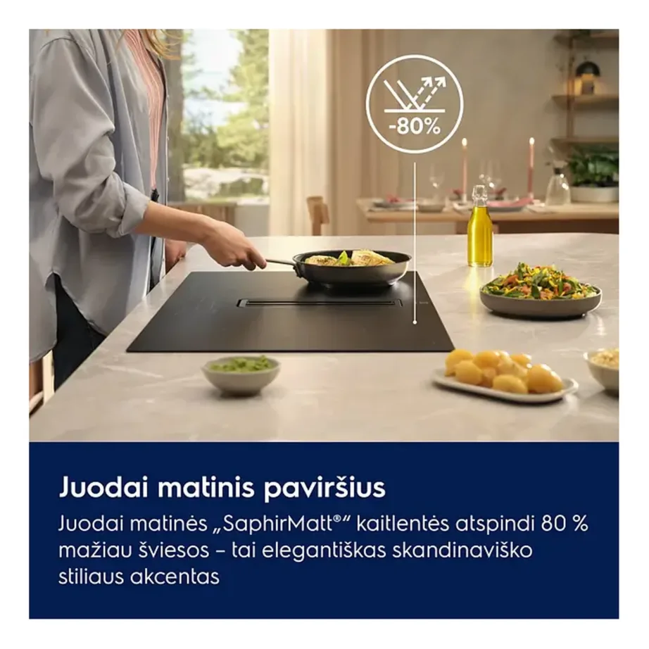 Induktsioonpliidiplaat sensorjuhtimise ja Bridge tsooniga ELECTROLUX EIS67483, 60 cm, 4 tsooni, must vitrokeramika, puutetundlik LCD, Power Booster, jääksoojuse näidik, lapselukk, 7350 W – 9