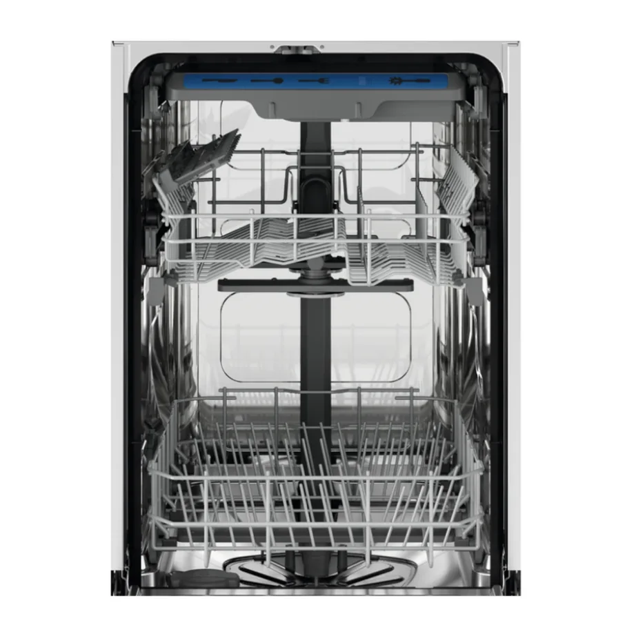 Kitsas 45 cm nõudepesumasin SatelliteCleaniga ELECTROLUX ESS43210SX, vabaseseisev, 10 nõudekomplekti, ExtraHygiene, MaxiFlex söögiriistasahtel, roostevaba teras, 46 dB, 8 programmi – 4