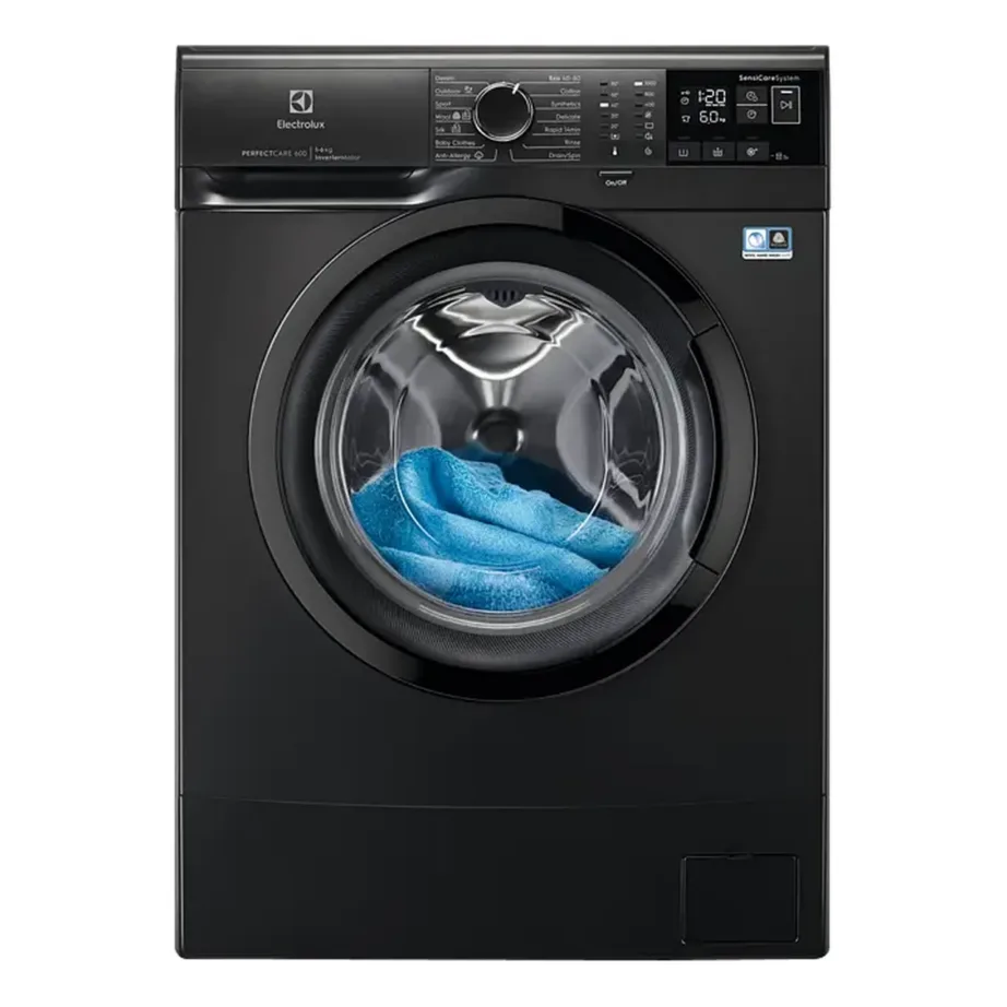 Kitsas eeslaetav pesumasin 6 kg B klass ELECTROLUX EW6SM406BXE, 1000 p/min, 60 cm, max sügavus 41.1 cm, tumehall, SensiCare, Steam Anti-Allergy, SoftPlus, inverter-mootor – 3