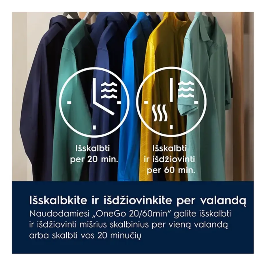 Kuivatiga pesumasin auruprogrammi ja Wi‑Fi-ga ELECTROLUX EW7W5697QE, 9 kg pesu, 5 kg kuivatust, 1600 p/min, A energiaklass, UniversalDose kapslisahtel – 5