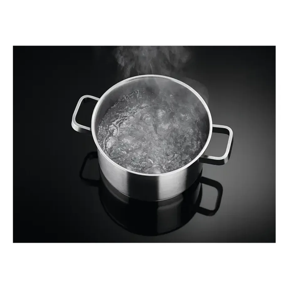 Kombineeritud gaasi- ja induktsioonpliidiplaat ELECTROLUX KDI641723K, 60 cm, vitrokeramika, 4 tsooni, puutetundlik juhtimine ja nupud, 1x Bridge, malmist potitoed, must – 10