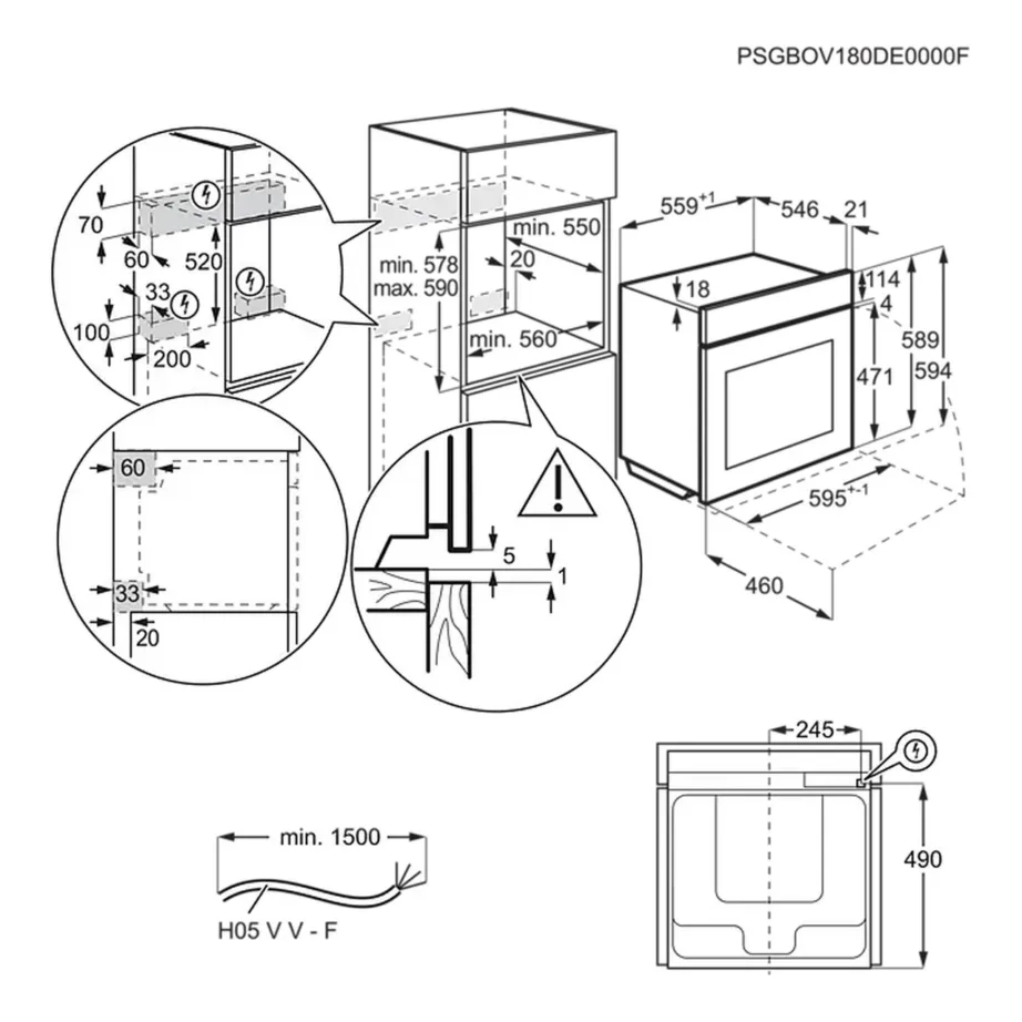 Integreeritav elektriahi pirolüütilise puhastusega ELECTROLUX KOEAP3XT, 60 cm, 71 l, A++, CookSmart Touch, Wi-Fi, 85 automaatprogrammi, lihatermomeeter, matt must – 8